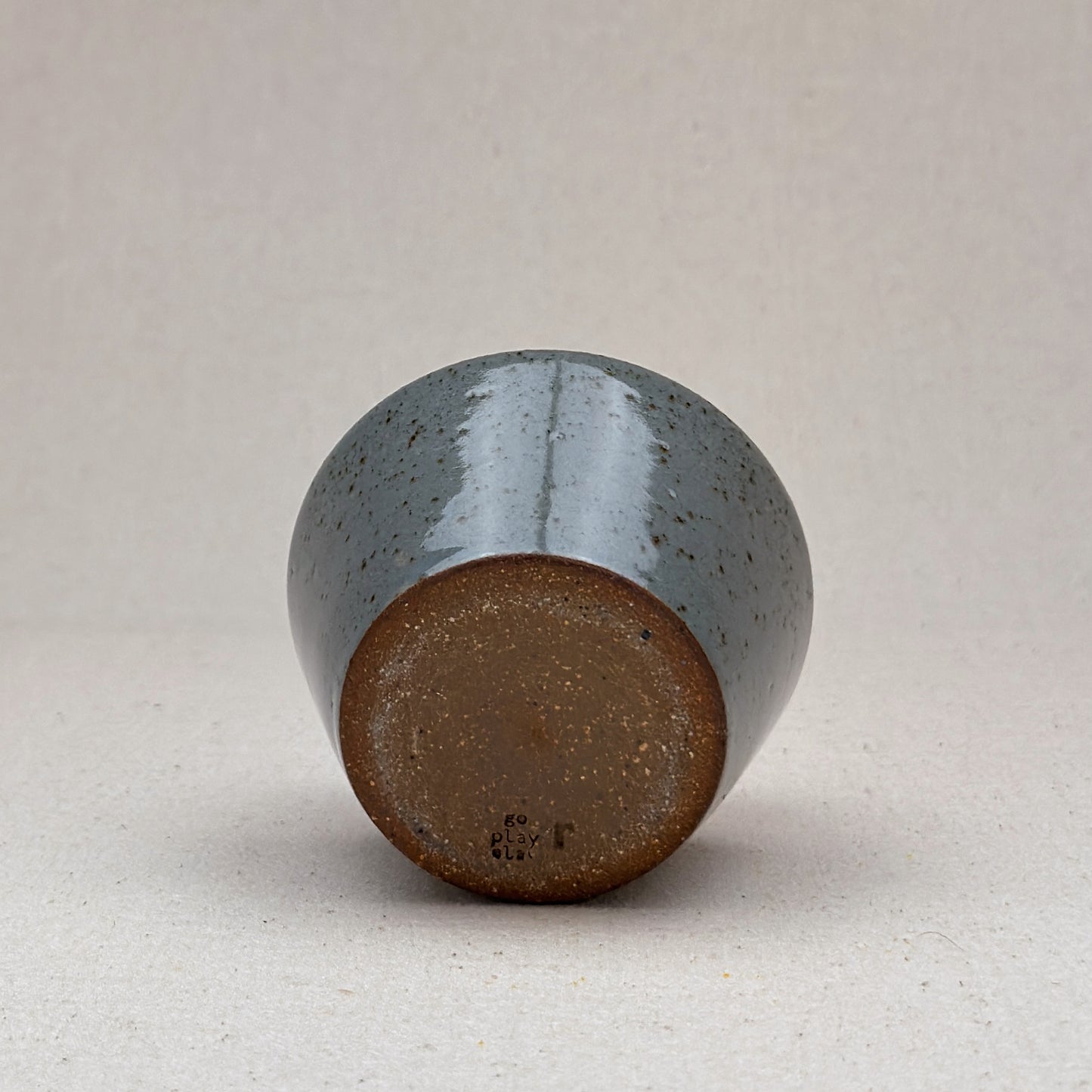 Small Speckled Blue Angular Vase