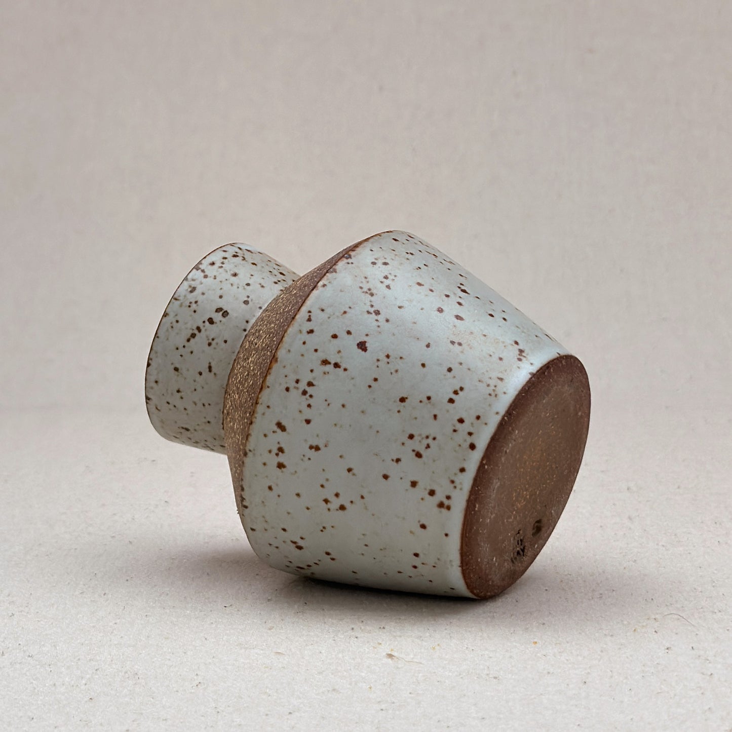 Small Speckled White Angular Vase