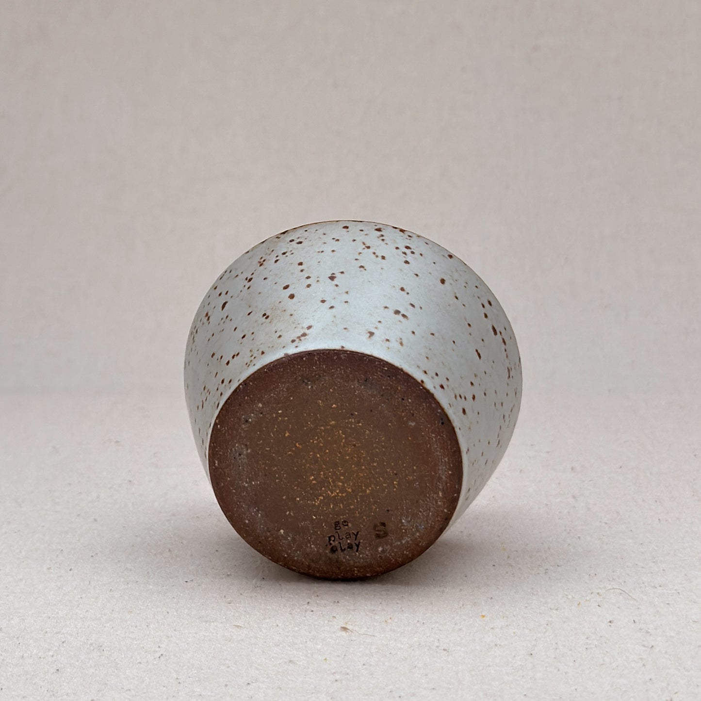 Small Speckled White Angular Vase