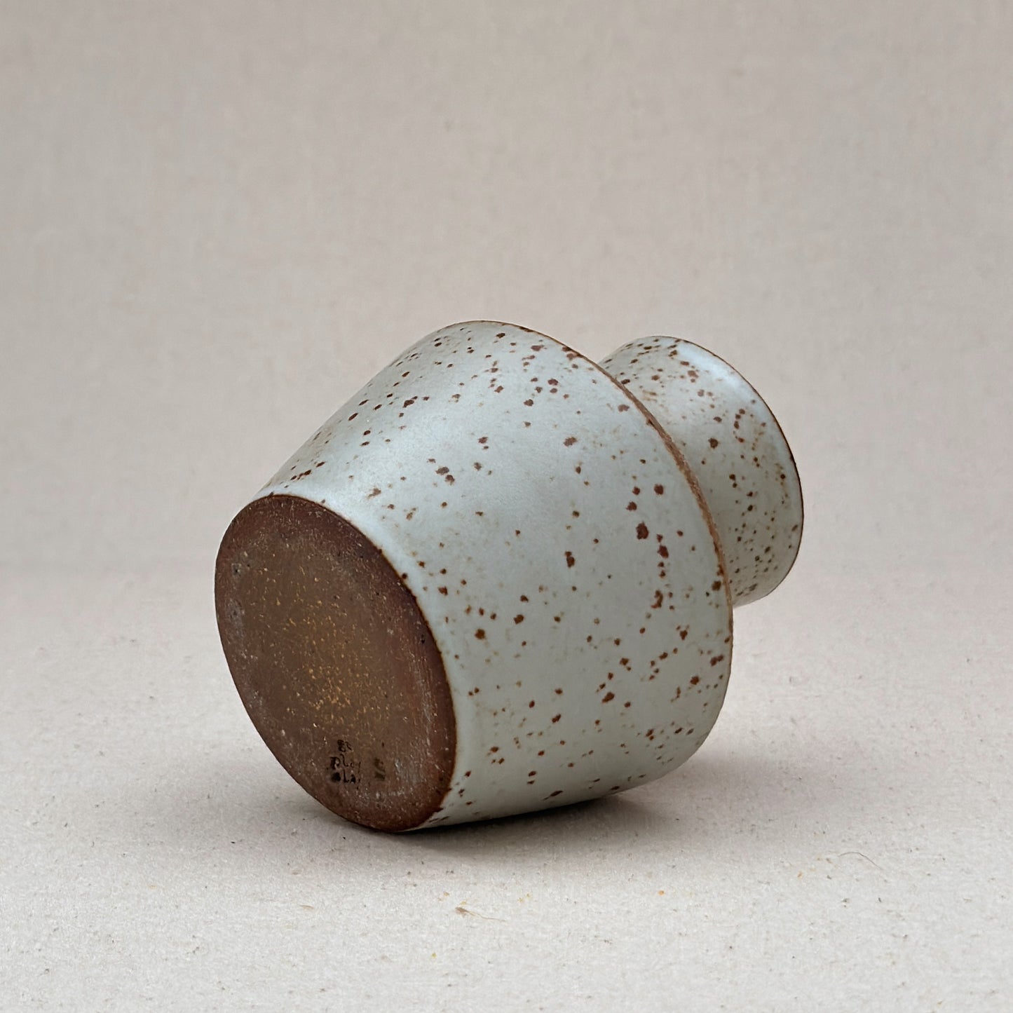 Small Speckled White Angular Vase