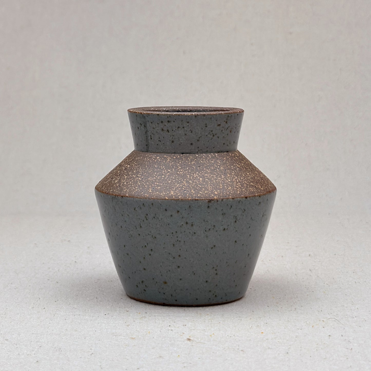 Small Speckled Blue Angular Vase