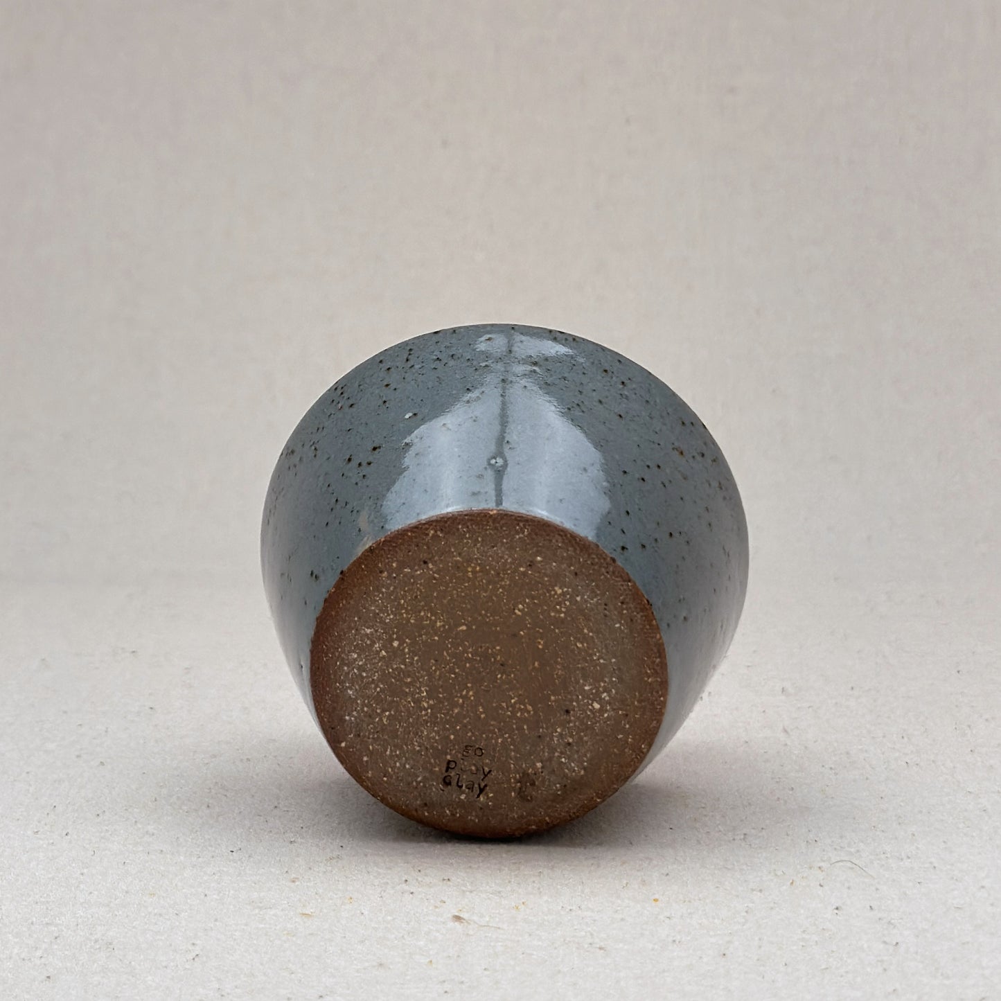 Small Speckled Blue Angular Vase