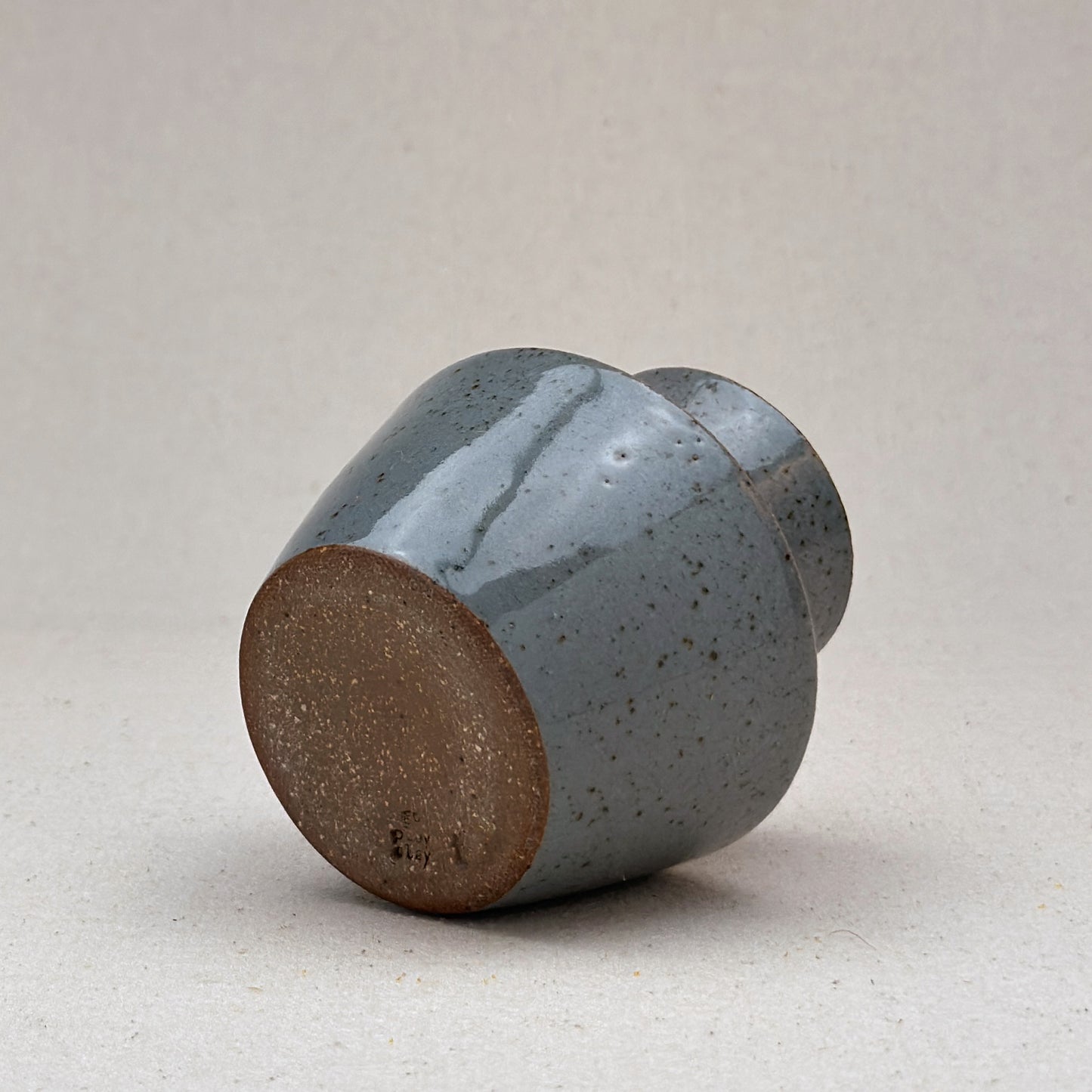 Small Speckled Blue Angular Vase
