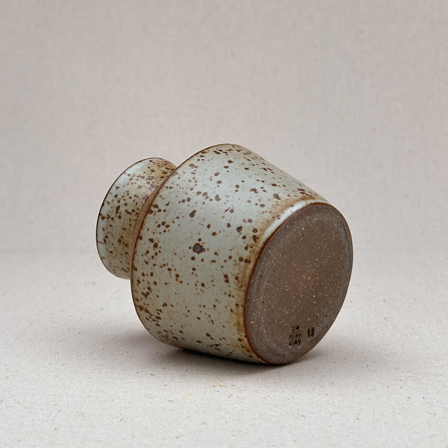 Small Speckled White Angular Vase