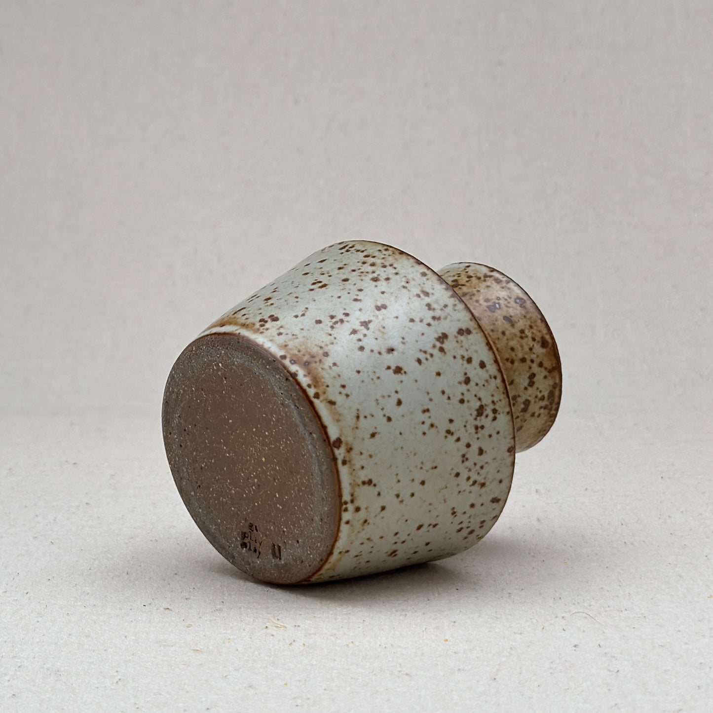 Small Speckled White Angular Vase