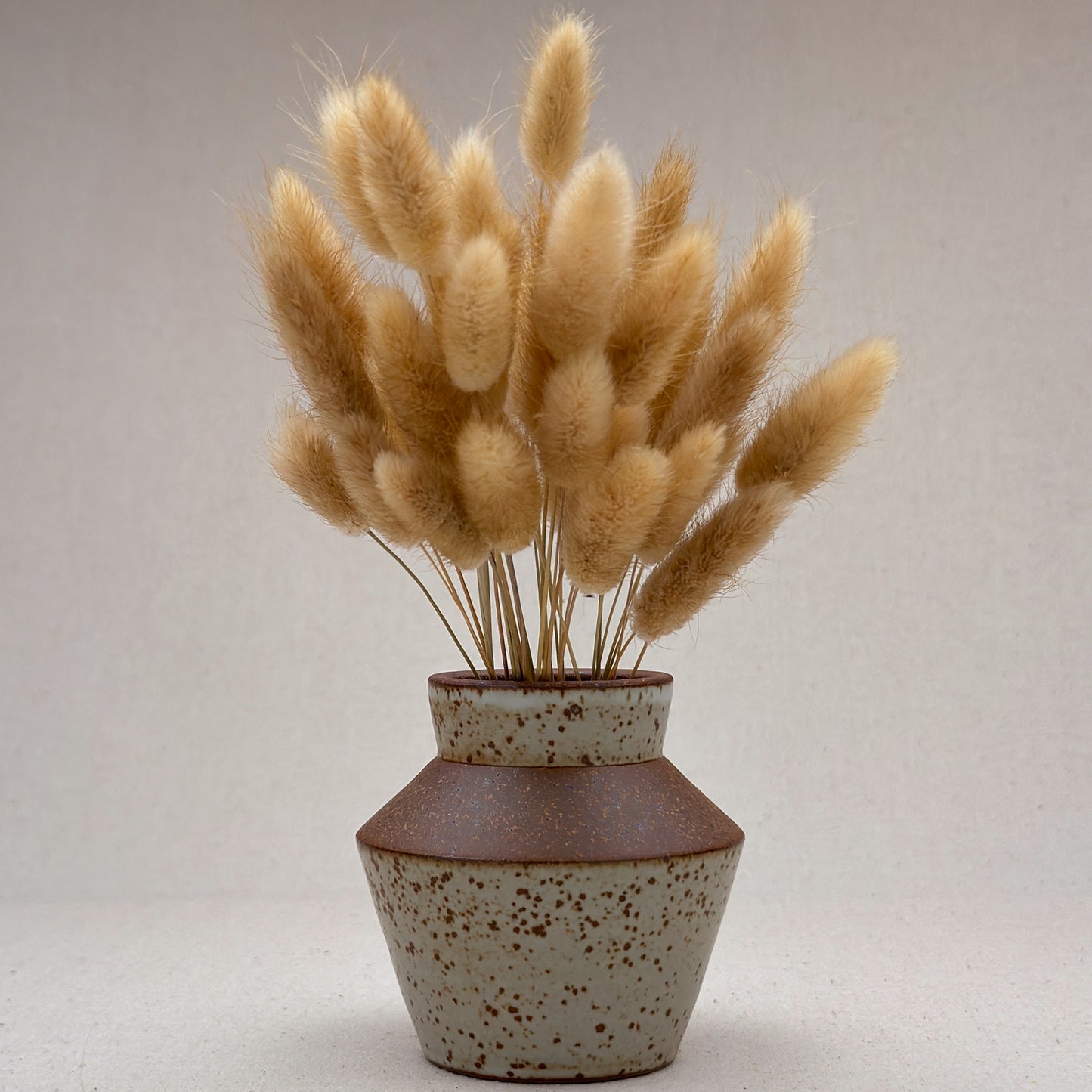 Small Speckled White Angular Vase