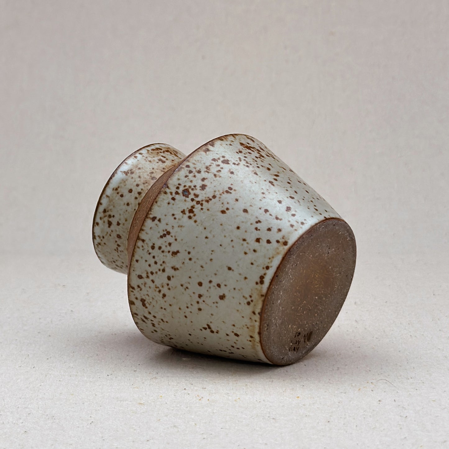 Small Speckled White Angular Vase