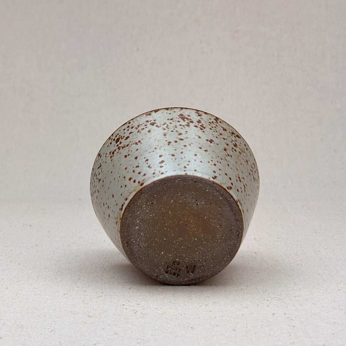 Small Speckled White Angular Vase