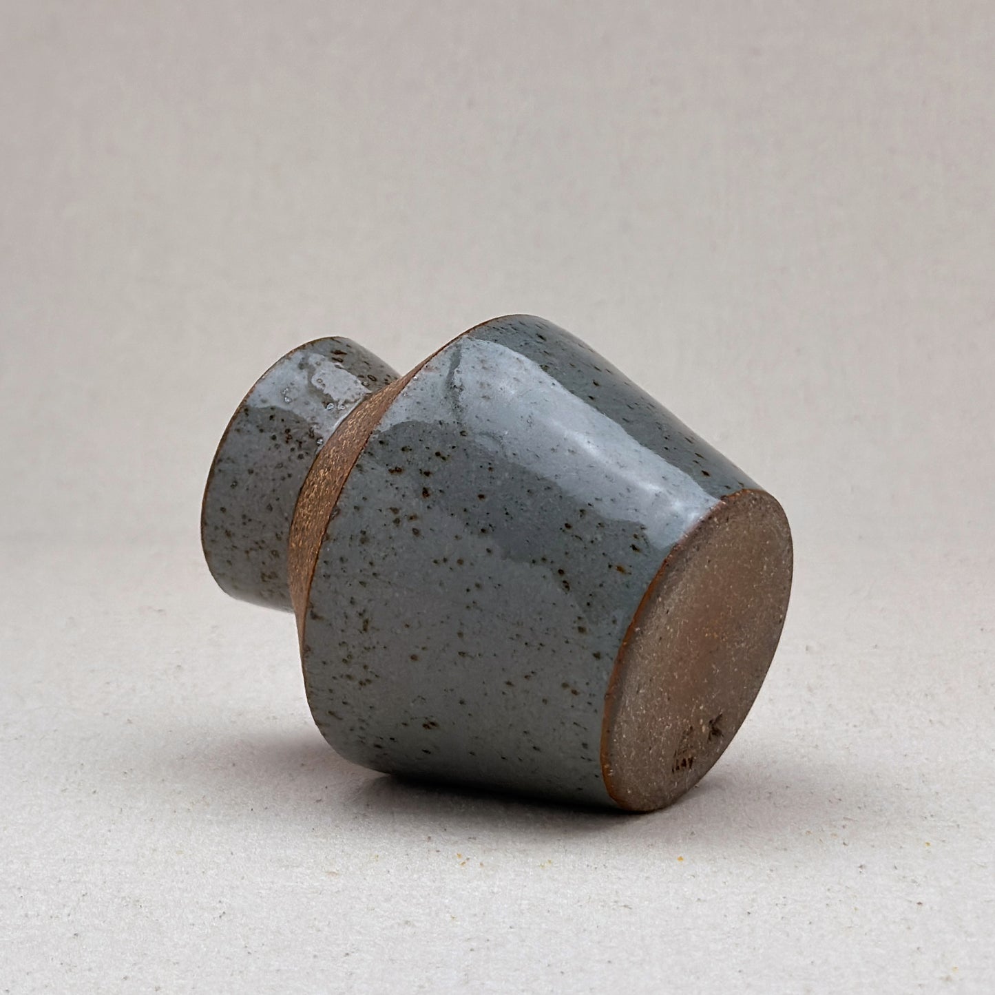 Small Speckled Blue Angular Vase