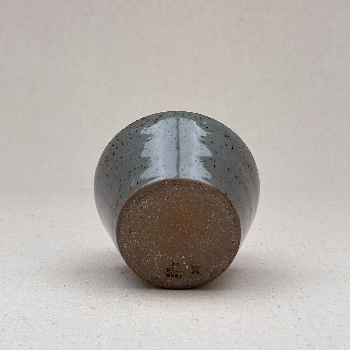 Small Speckled Blue Angular Vase