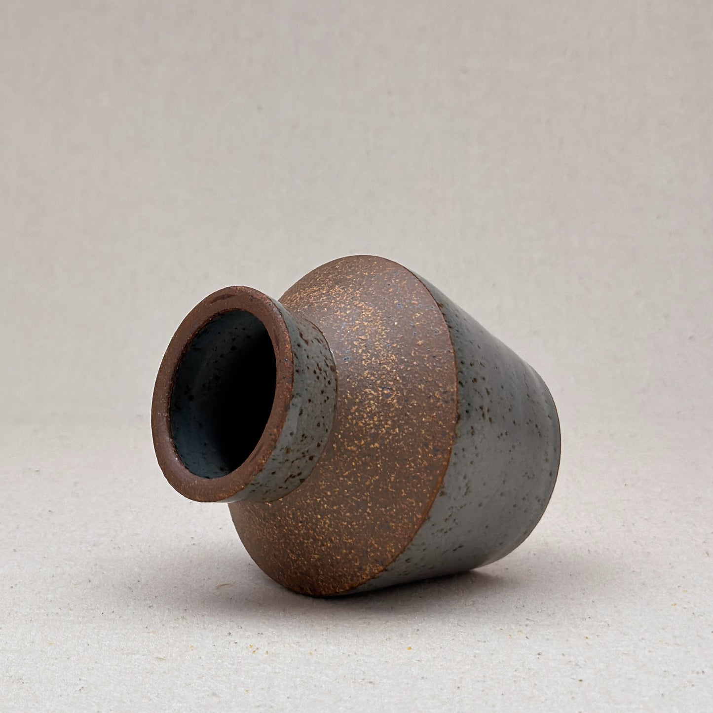 Small Speckled Blue Angular Vase