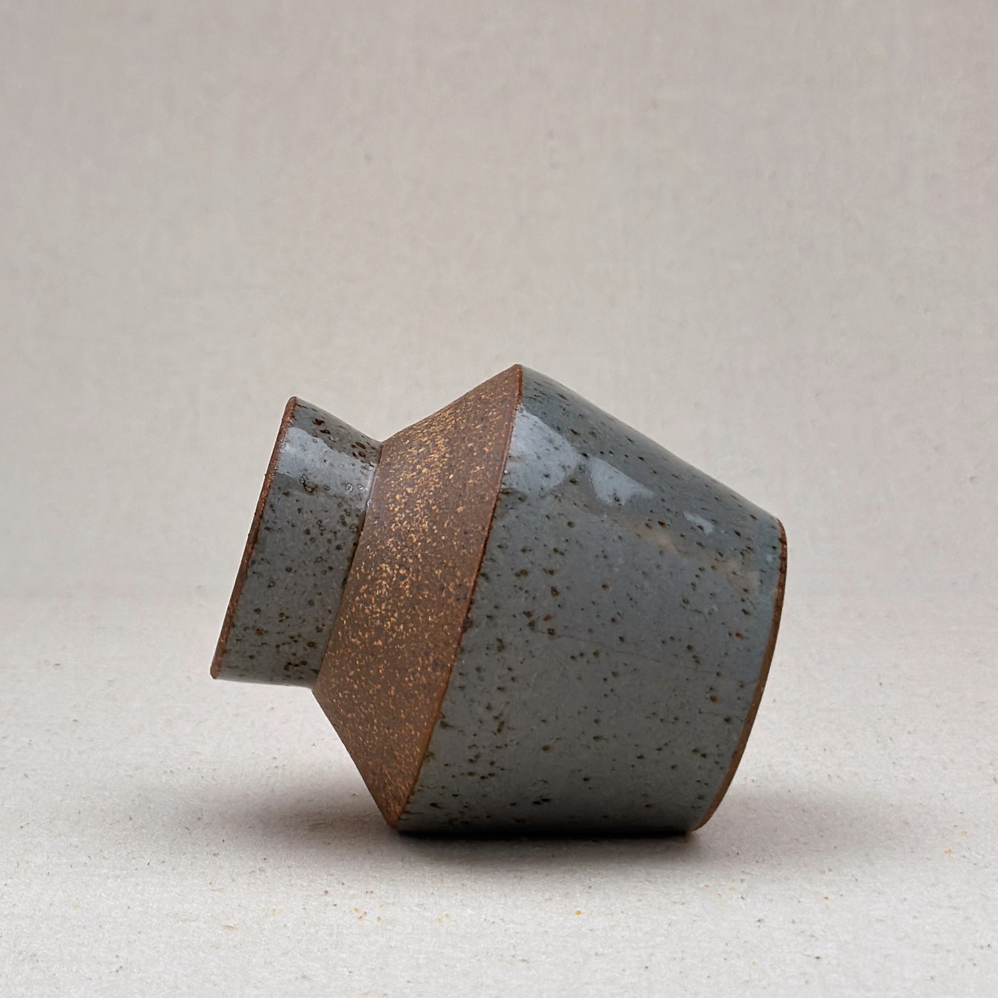 Small Speckled Blue Angular Vase