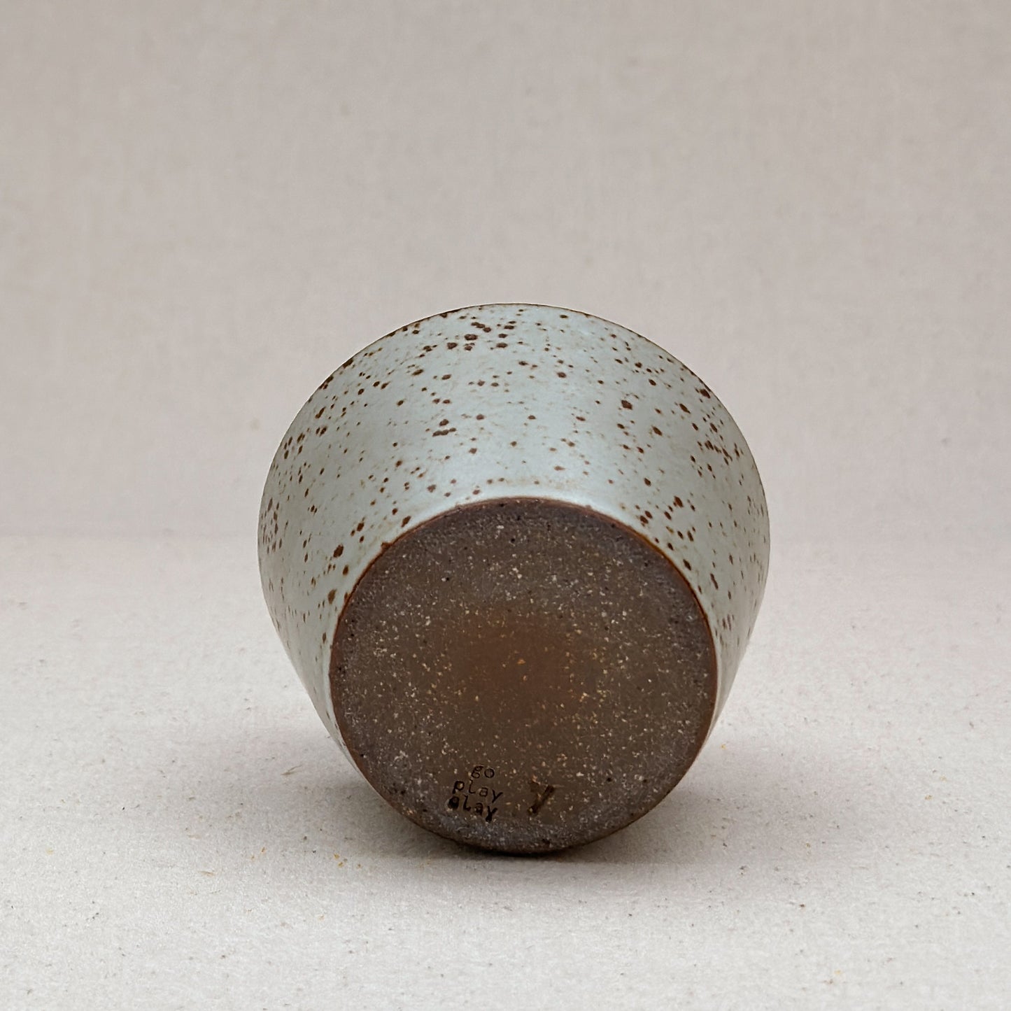 Small Speckled White Angular Vase