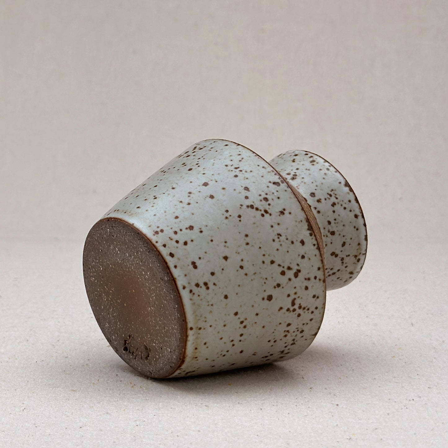 Small Speckled White Angular Vase
