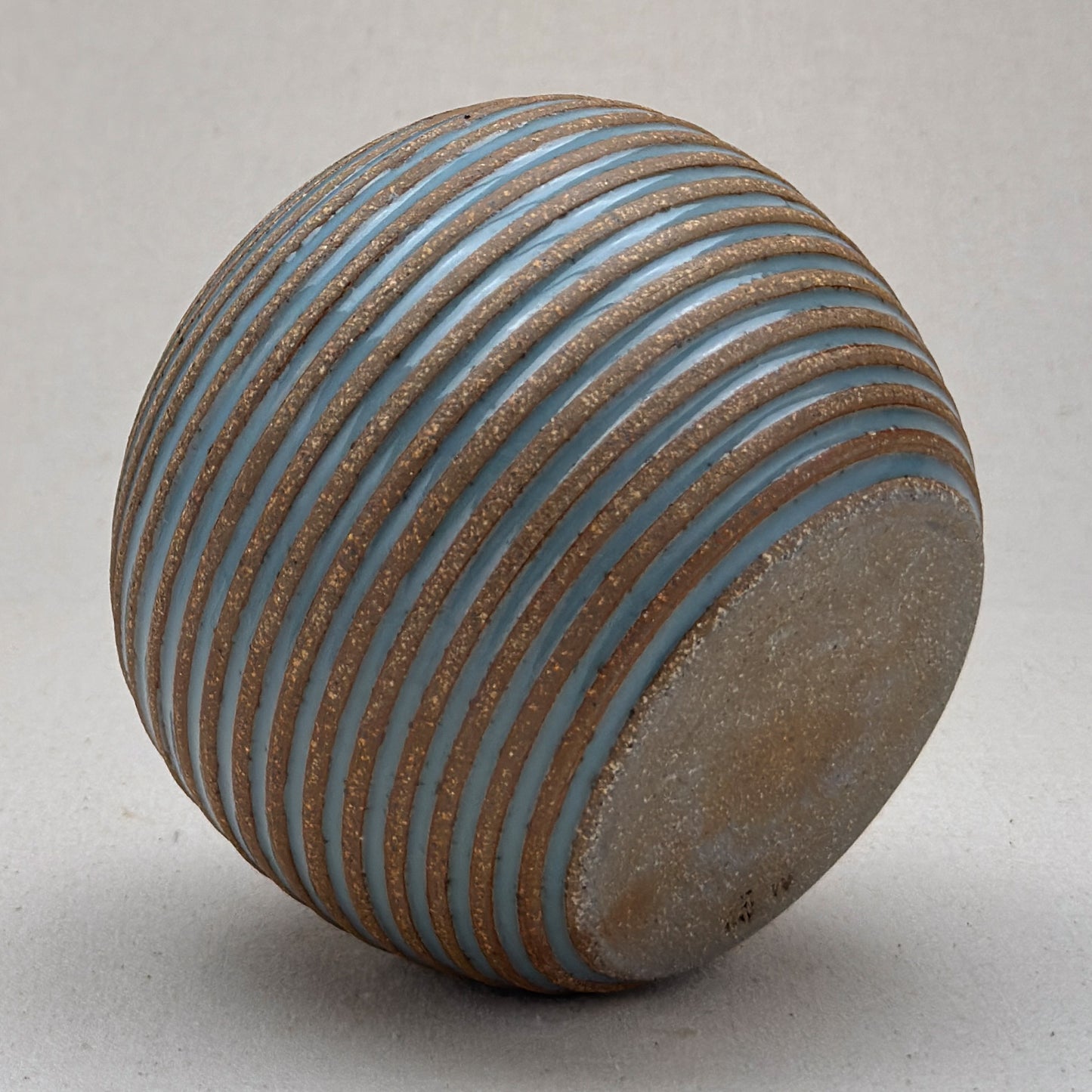 Medium Blue Stripe Round Vase