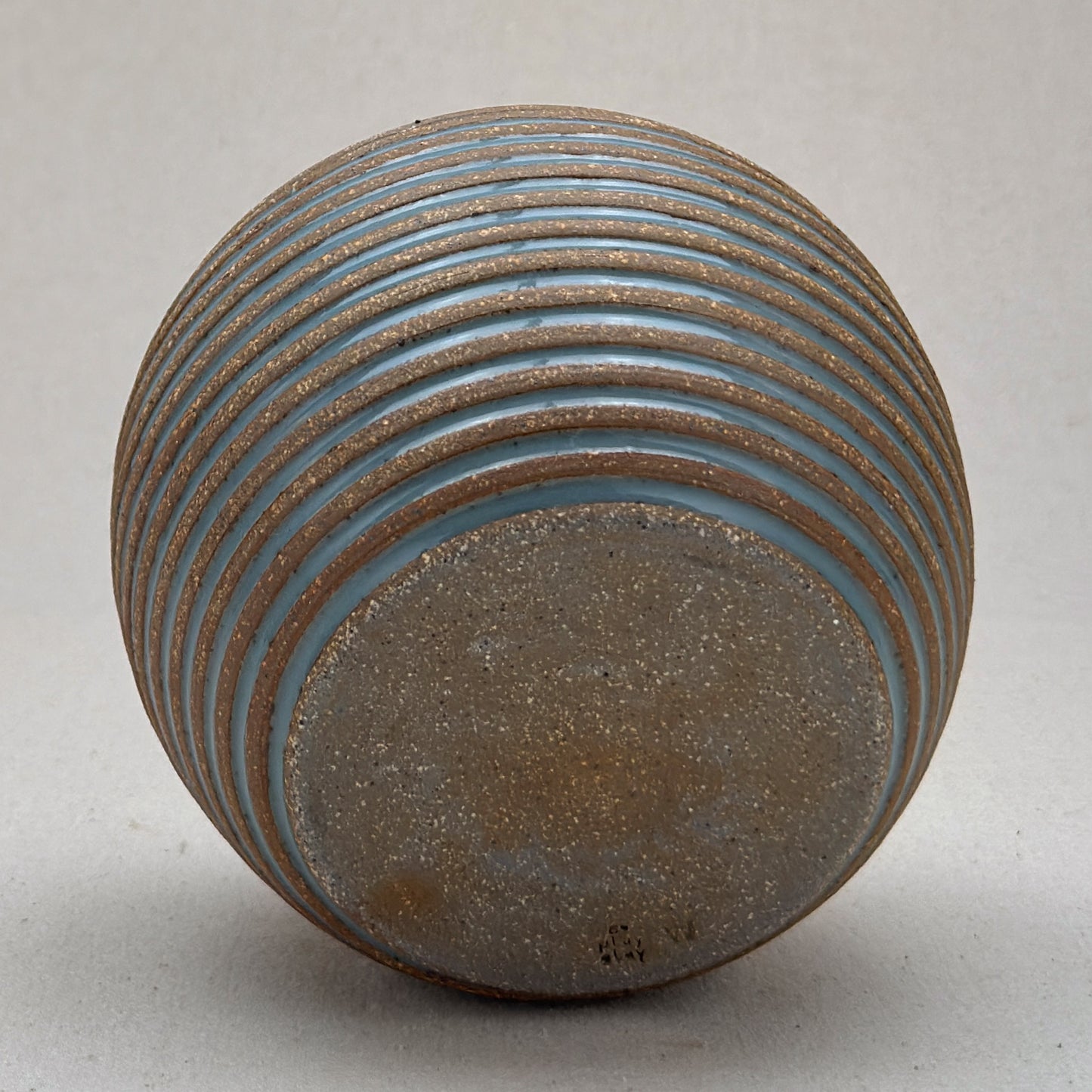 Medium Blue Stripe Round Vase