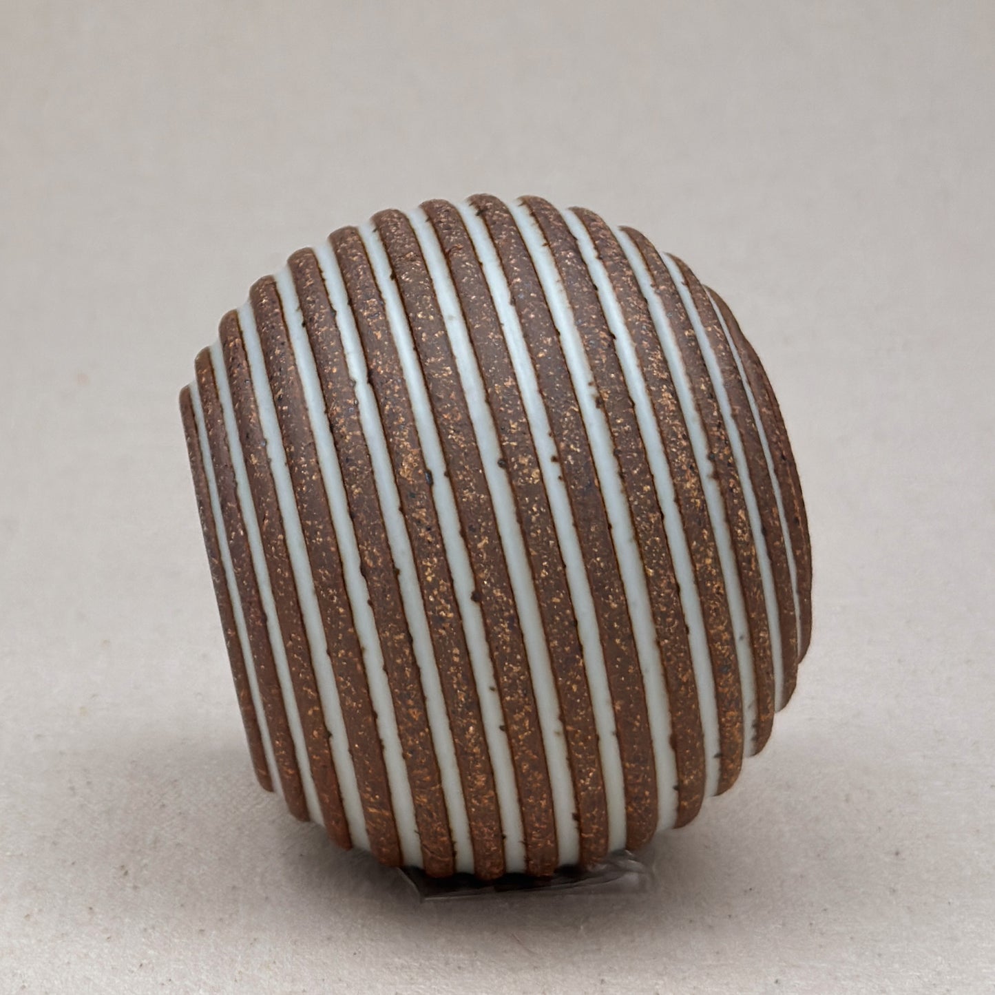 Small White Stripe Round Vase