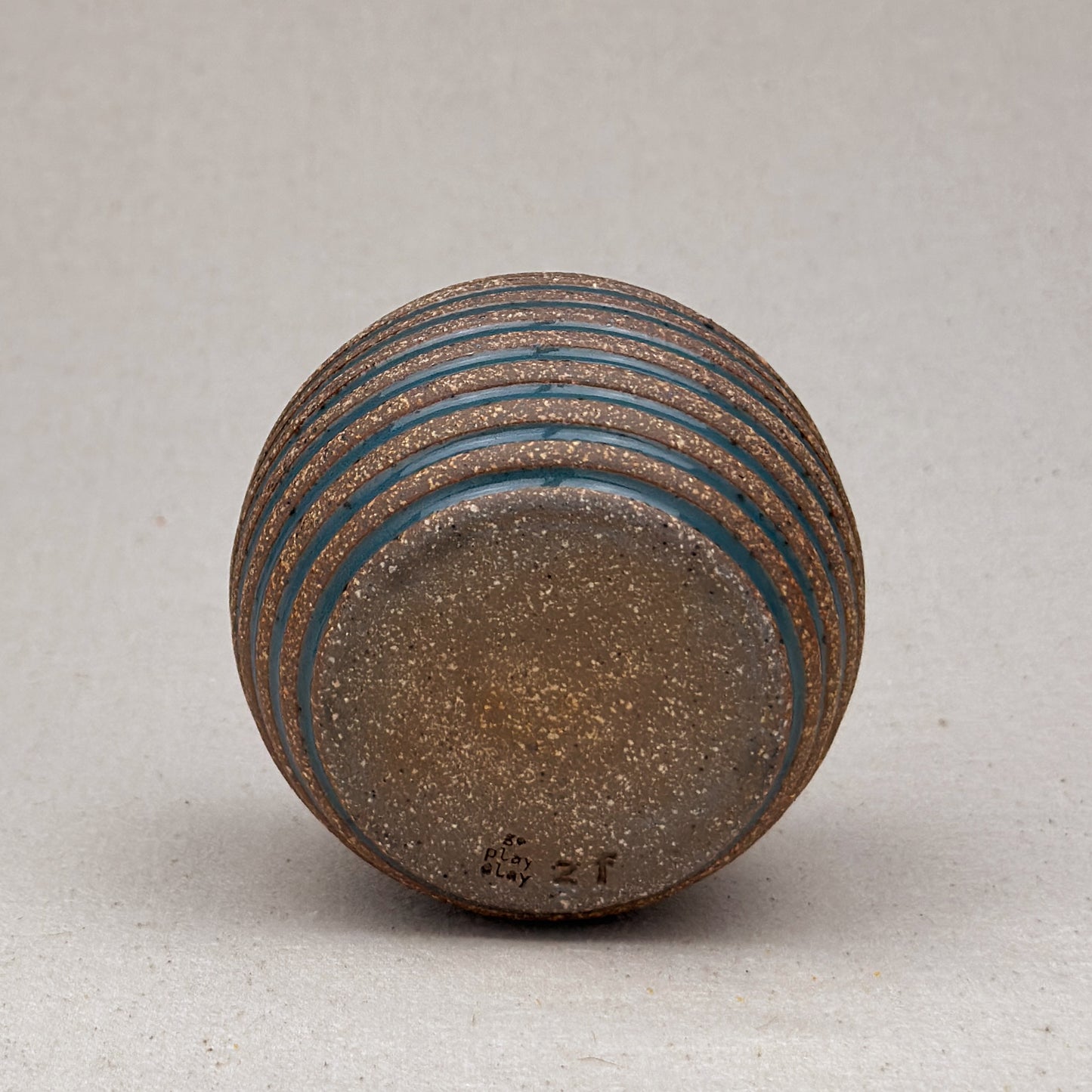 Small Blue Stripe Round Vase
