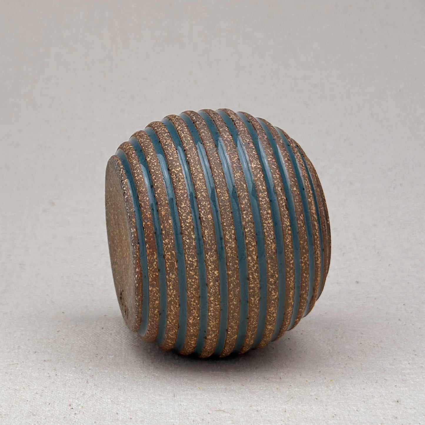 Small Blue Stripe Round Vase