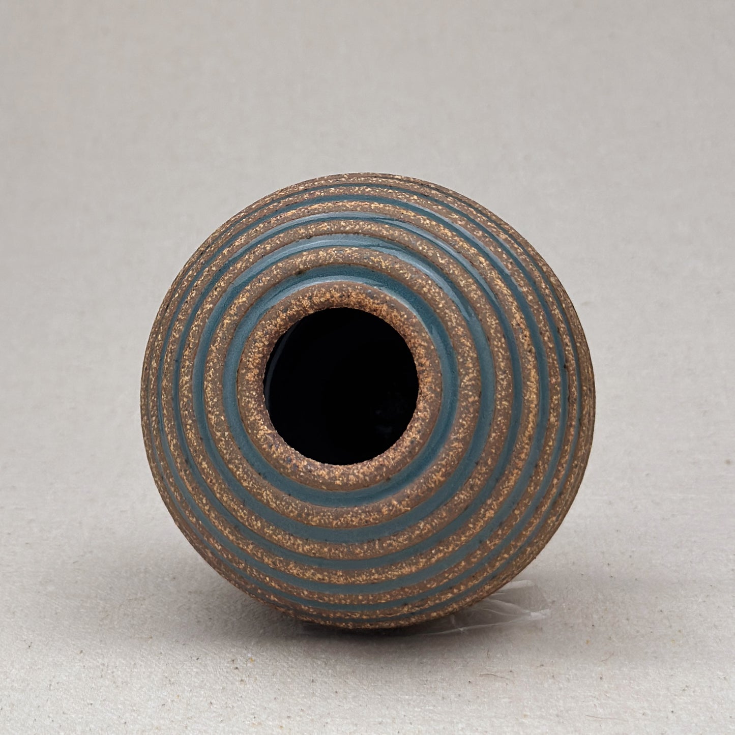 Small Blue Stripe Round Vase