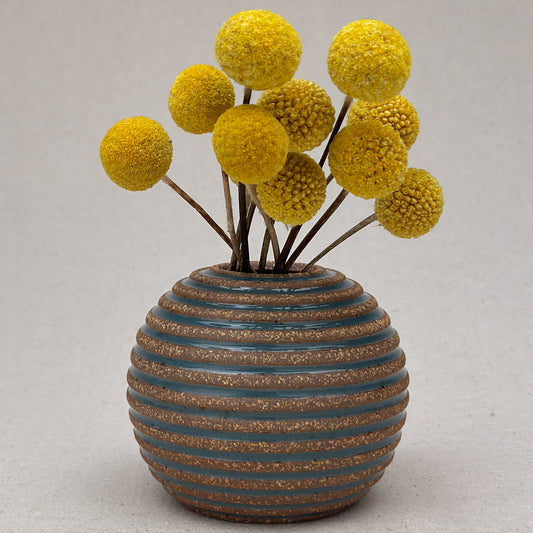 Small Blue Stripe Round Vase