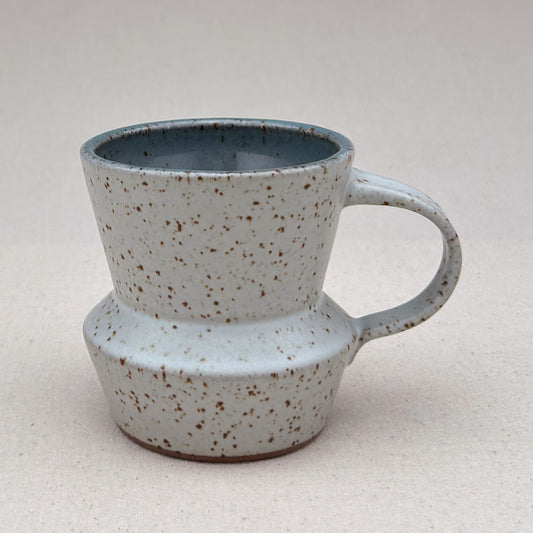 Speckled White Angular Mug