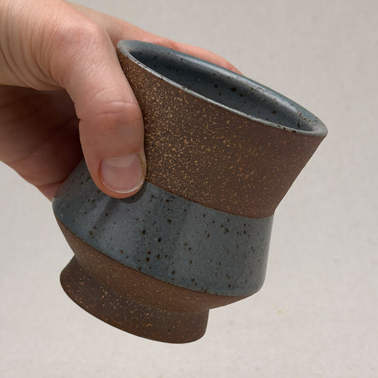 Speckled Blue Angular Cup