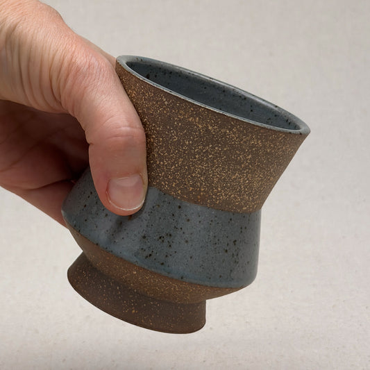 Speckled Blue Angular Cup