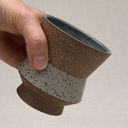 Speckled White Angular Cup