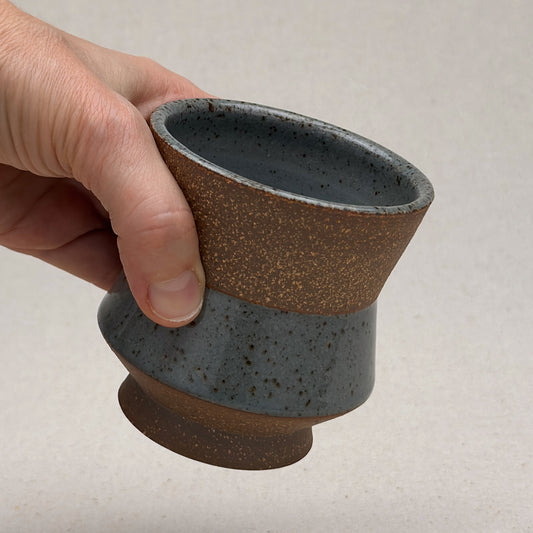 Speckled Blue Angular Cup