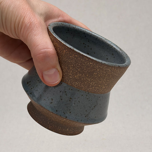 Speckled Blue Angular Cup