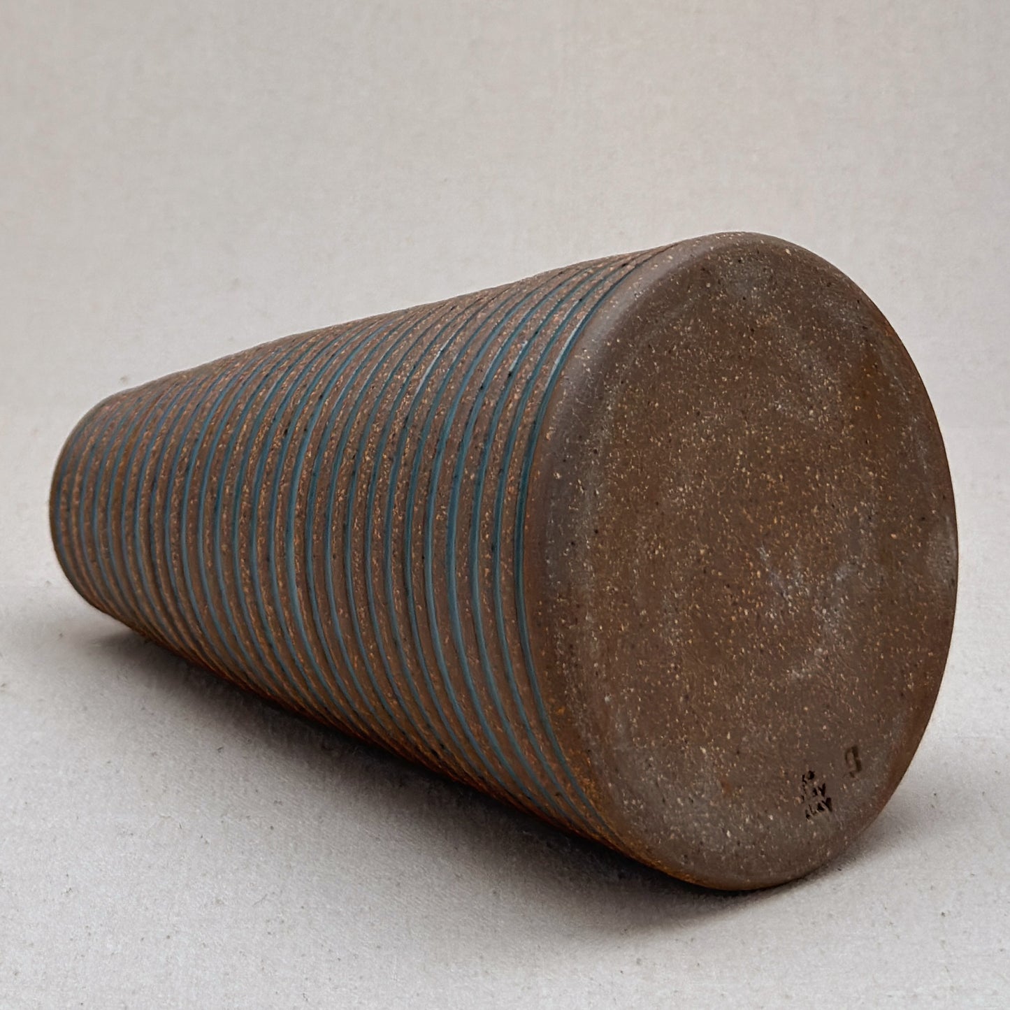 Large Blue Stripe Conical Vase