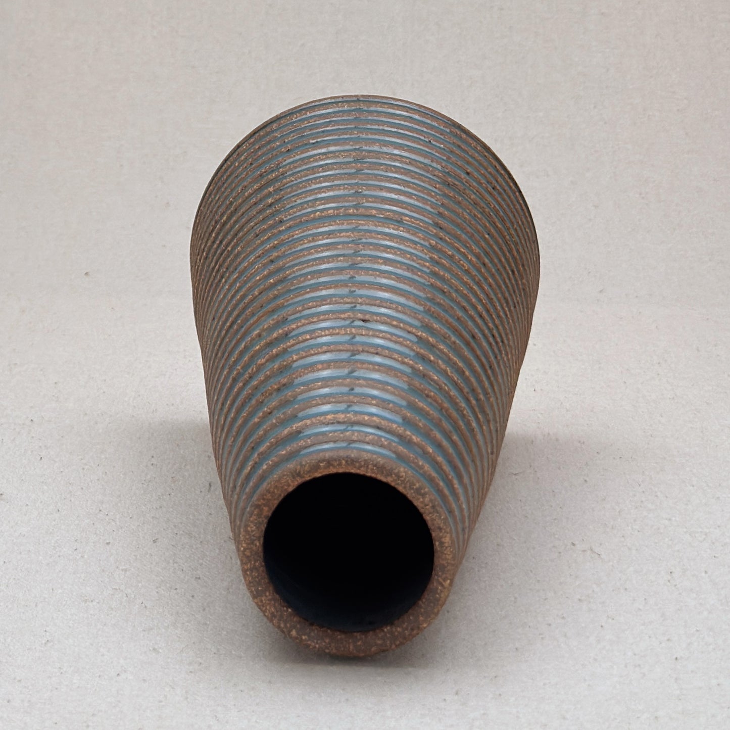 Large Blue Stripe Conical Vase