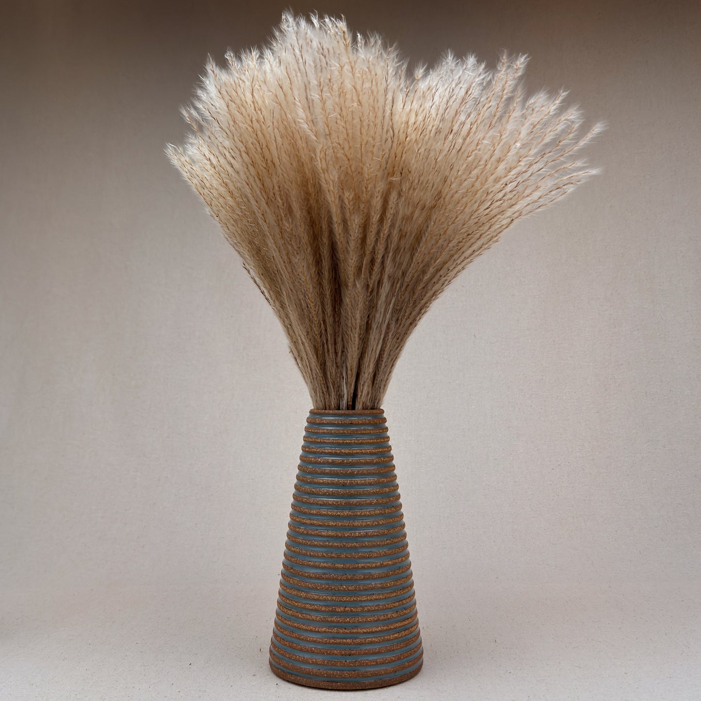 Large Blue Stripe Conical Vase