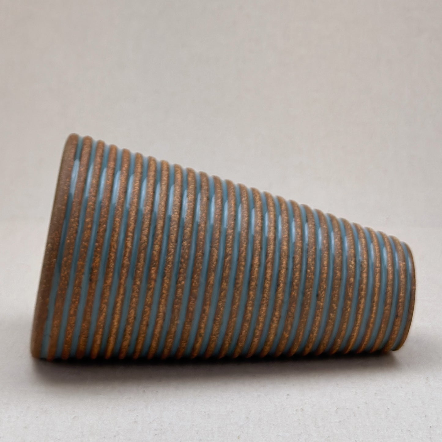 Large Blue Stripe Conical Vase