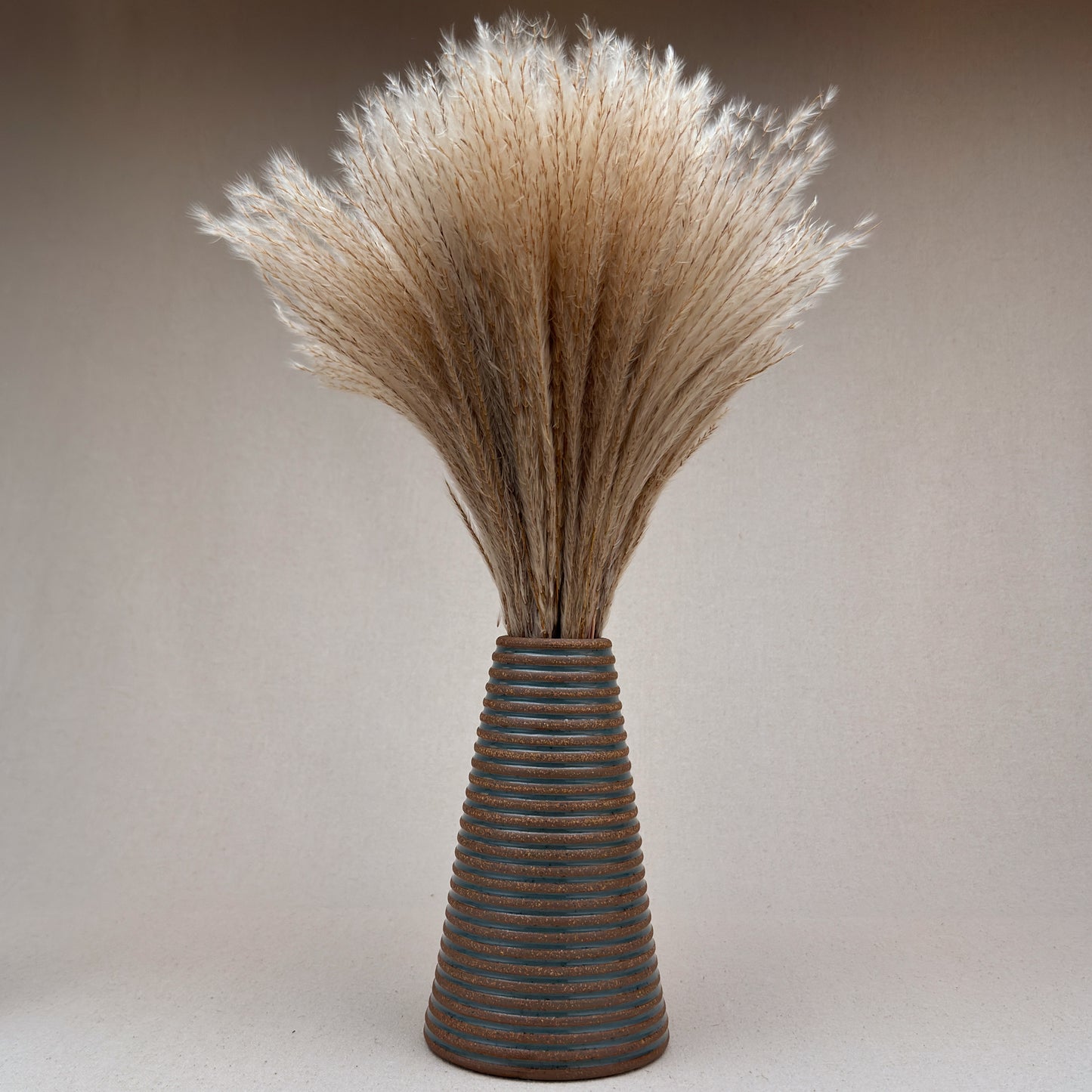 Large Blue Stripe Conical Vase