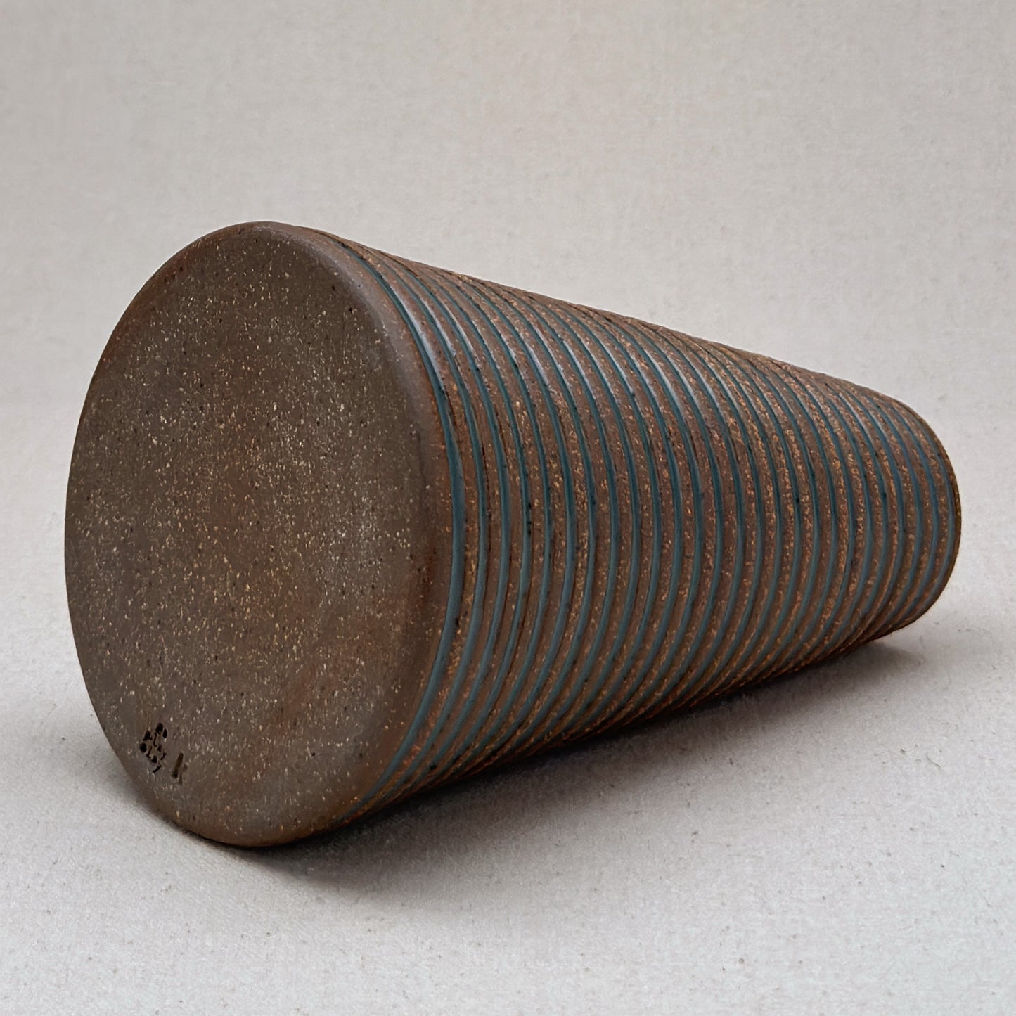 Large Blue Stripe Conical Vase