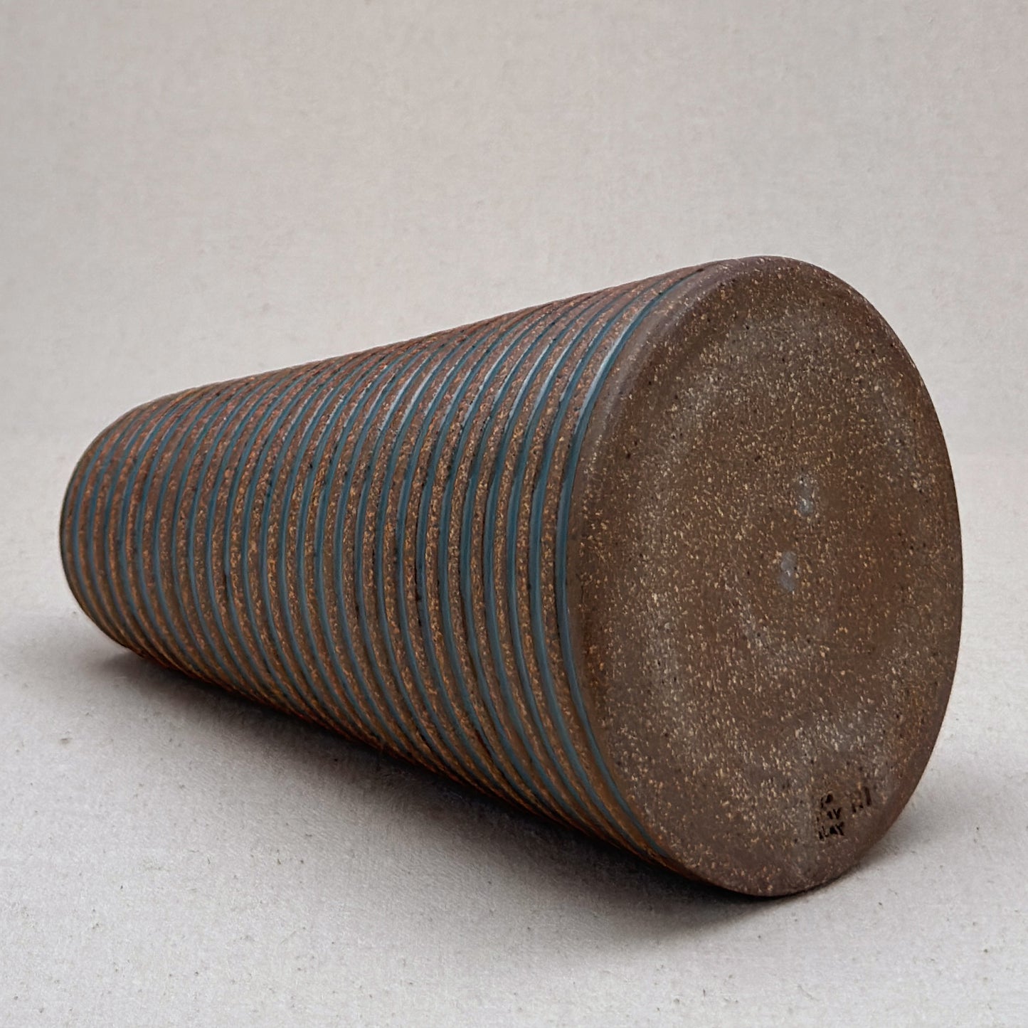 Large Blue Stripe Conical Vase