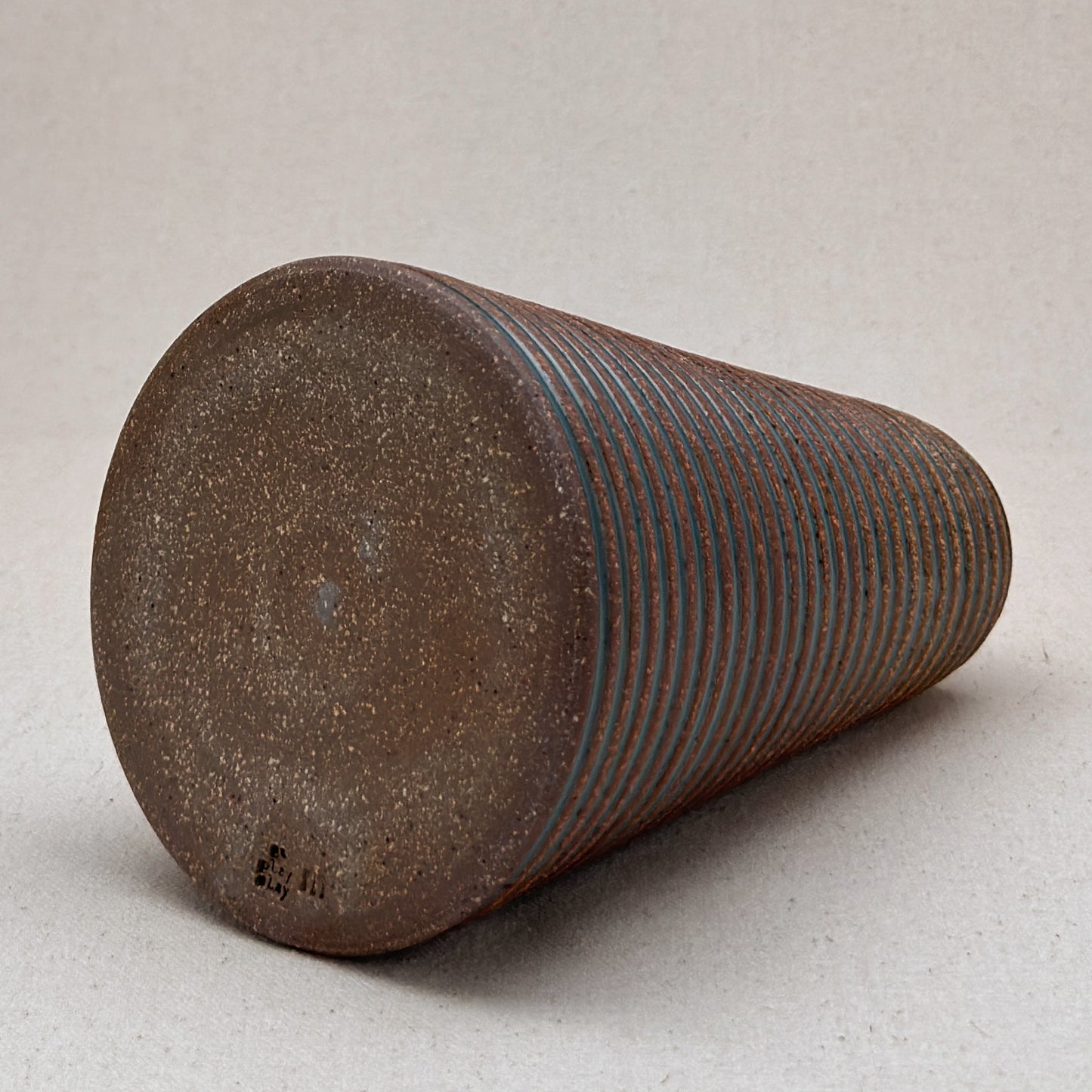 Large Blue Stripe Conical Vase