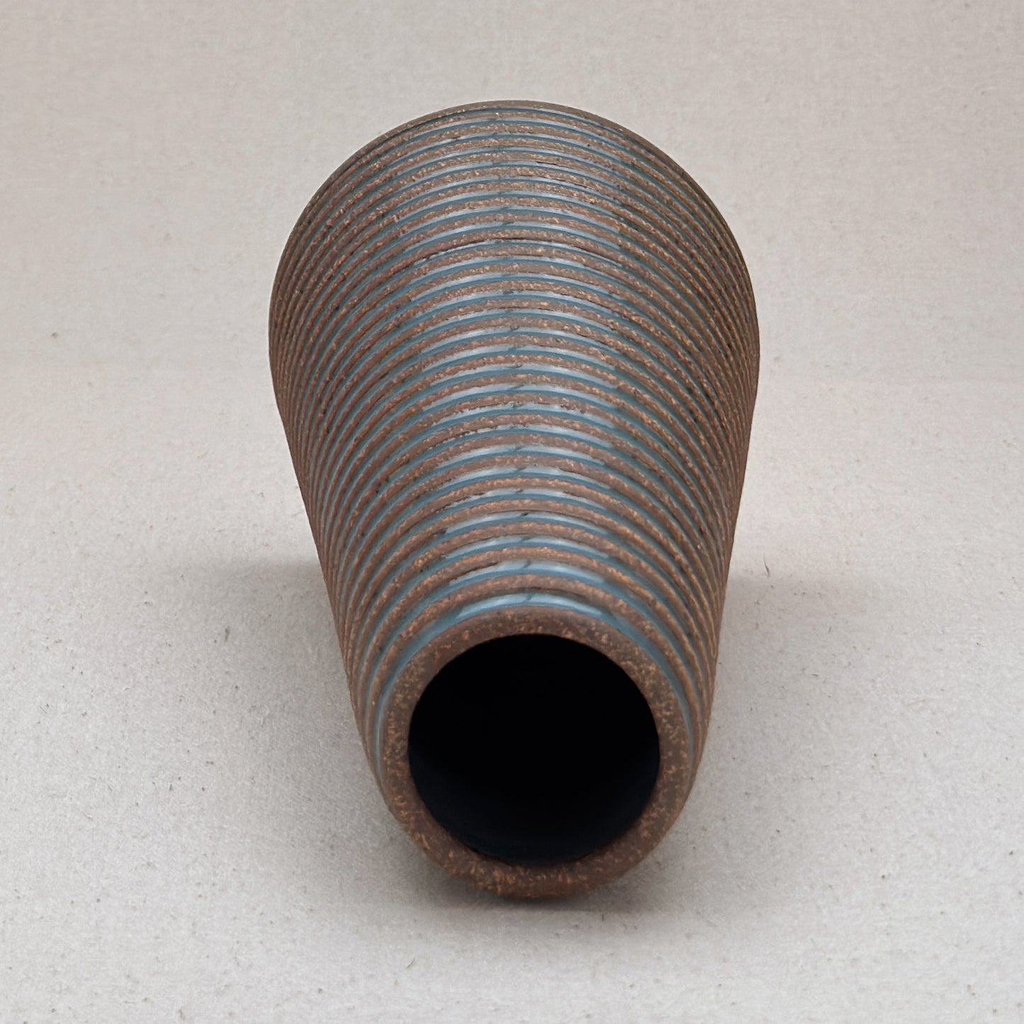 Large Blue Stripe Conical Vase