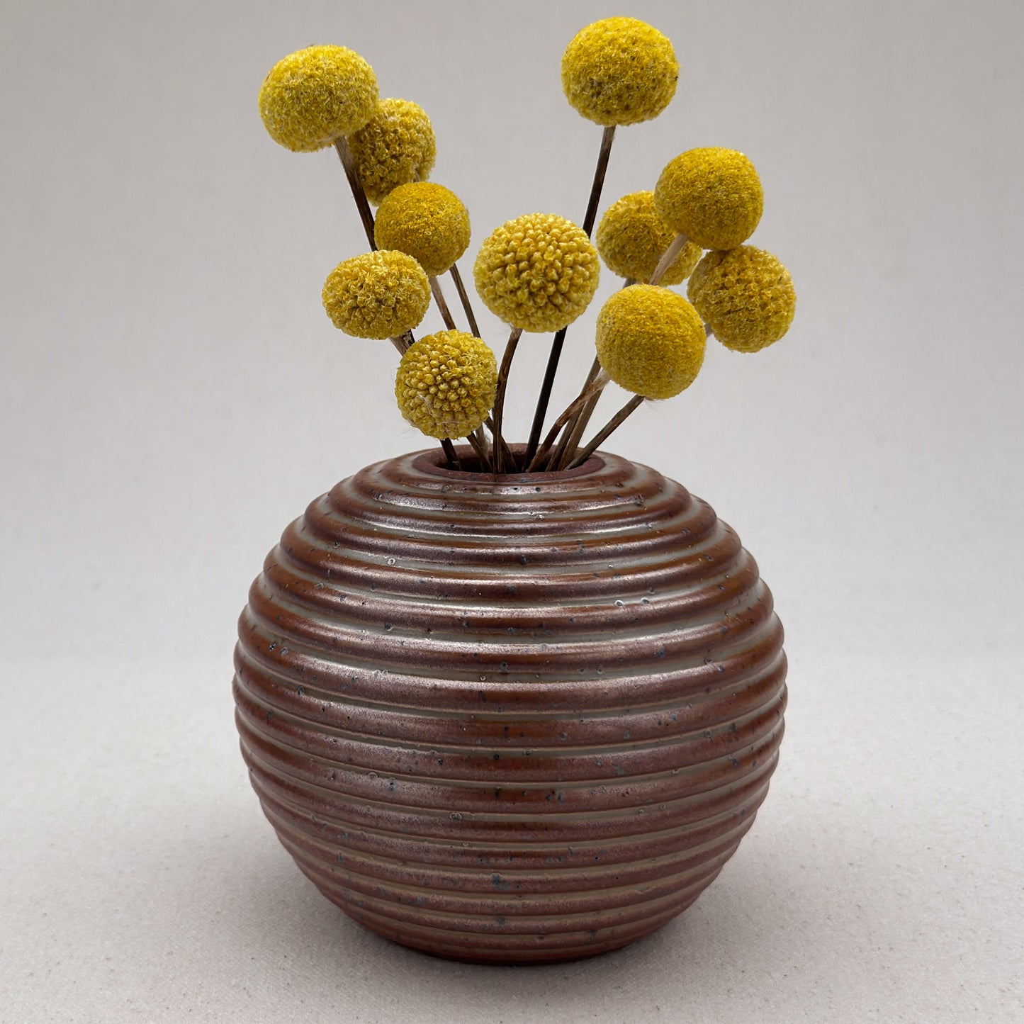 Small Shino Stripe Round Vase