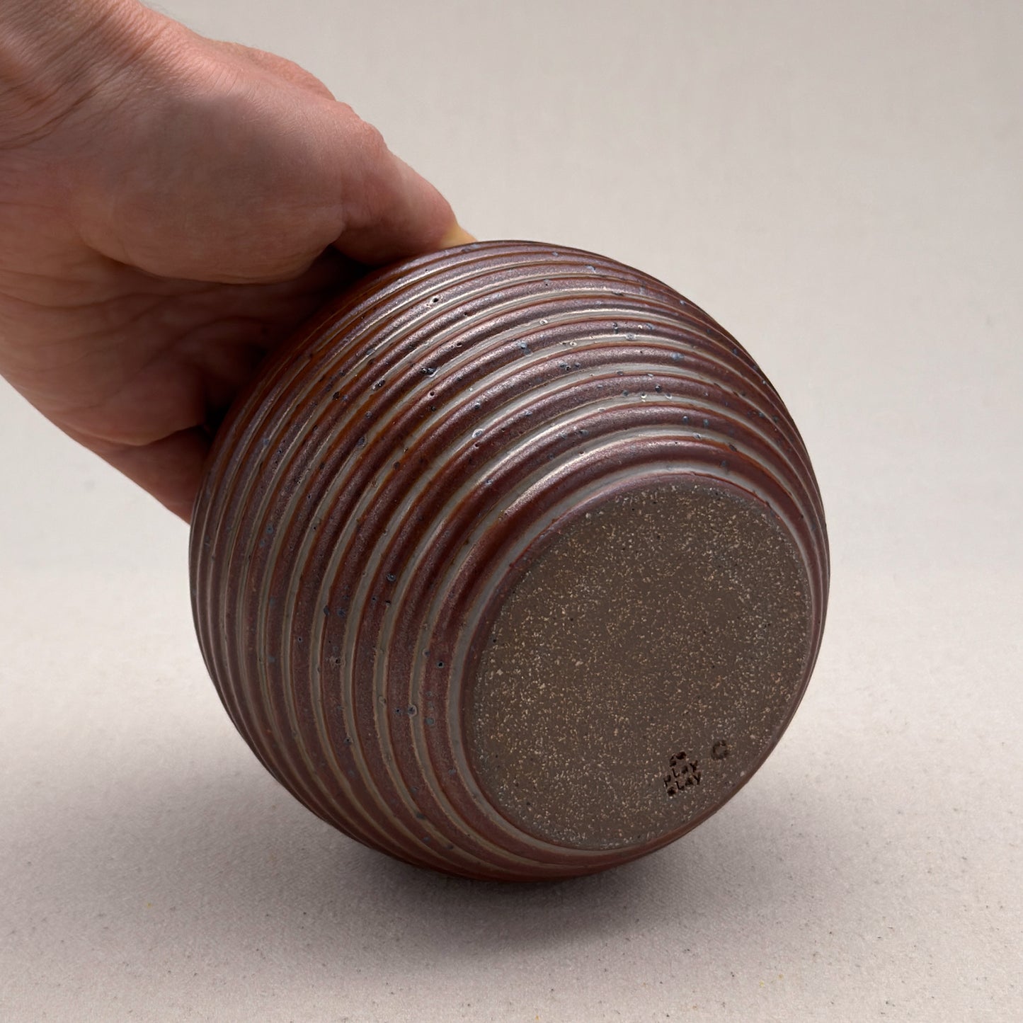 Small Shino Stripe Round Vase