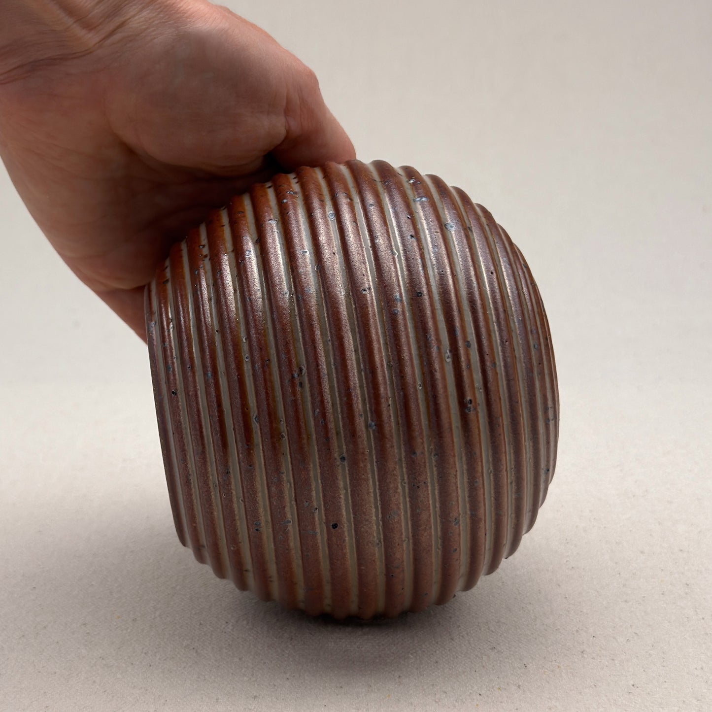 Small Shino Stripe Round Vase