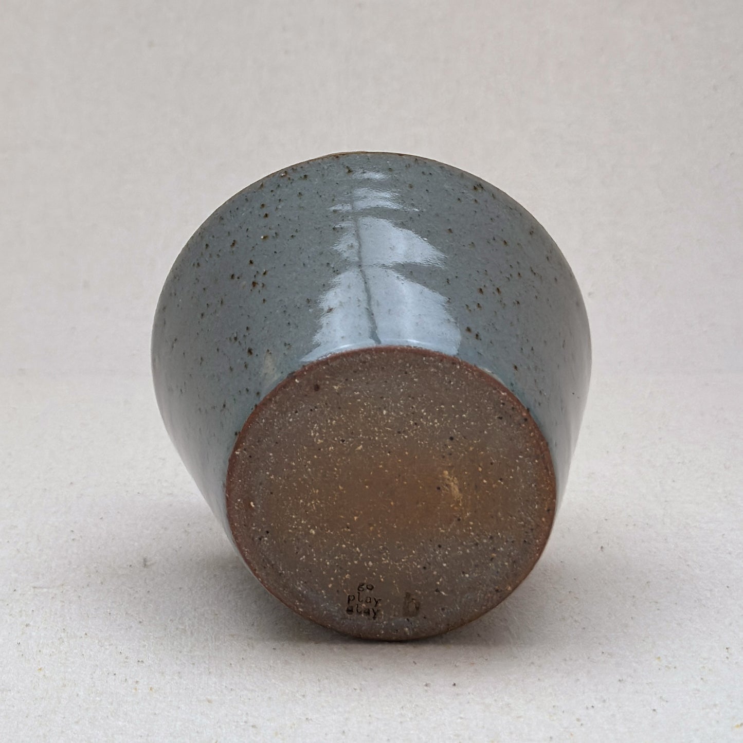 Small-Medium Speckled Blue Angular Vase
