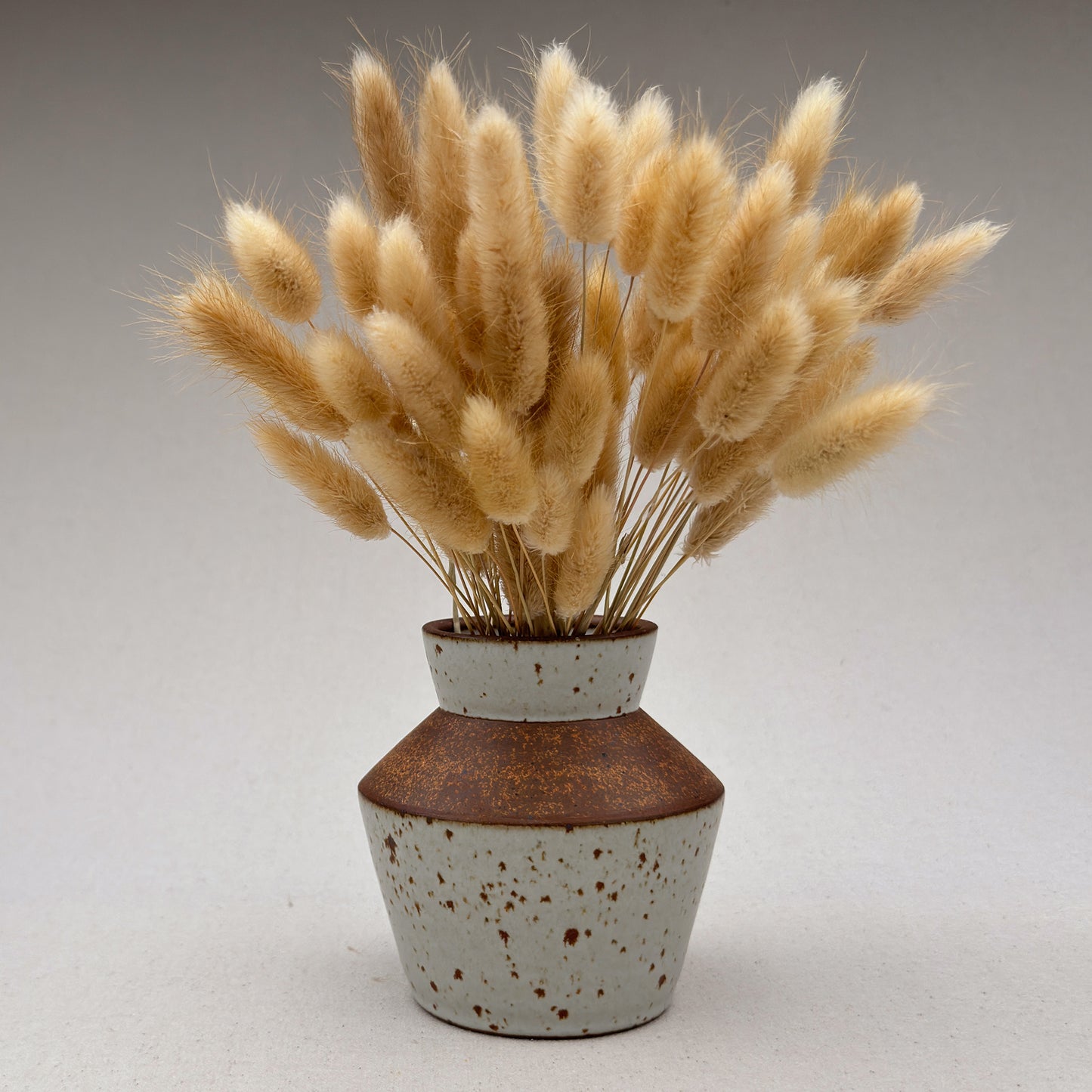 Small Speckled White Angular Vase