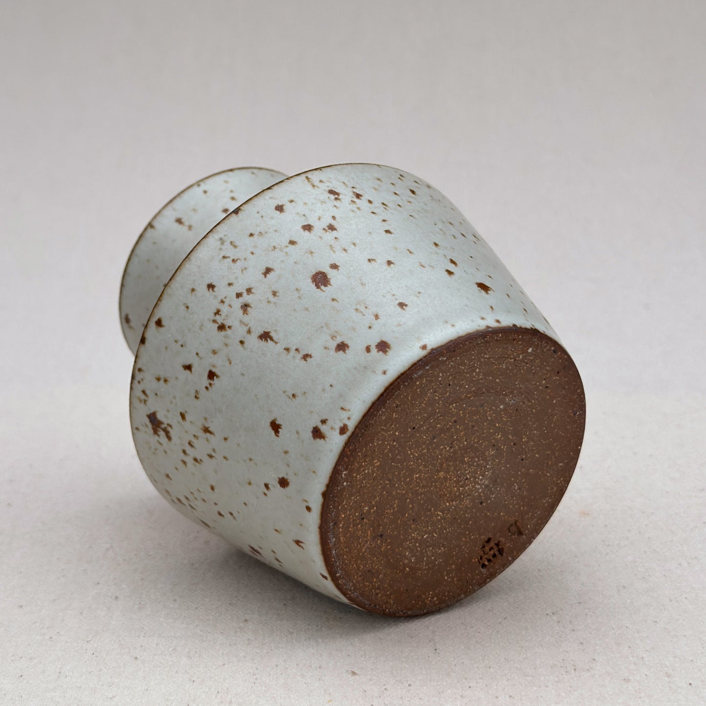 Small Speckled White Angular Vase