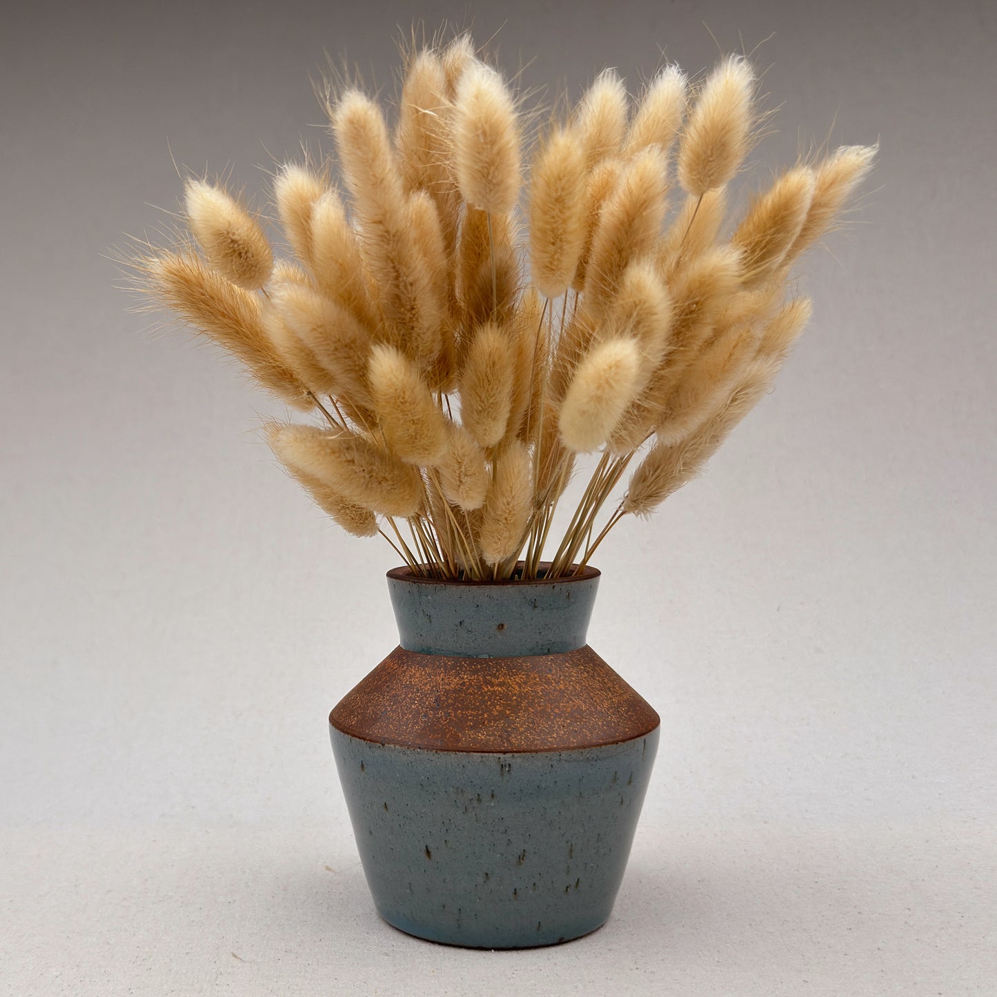 Small Speckled Blue Angular Vase