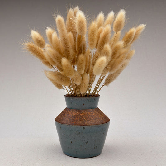Small Speckled Blue Angular Vase