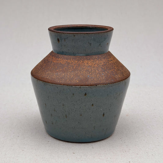 Small Speckled Blue Angular Vase