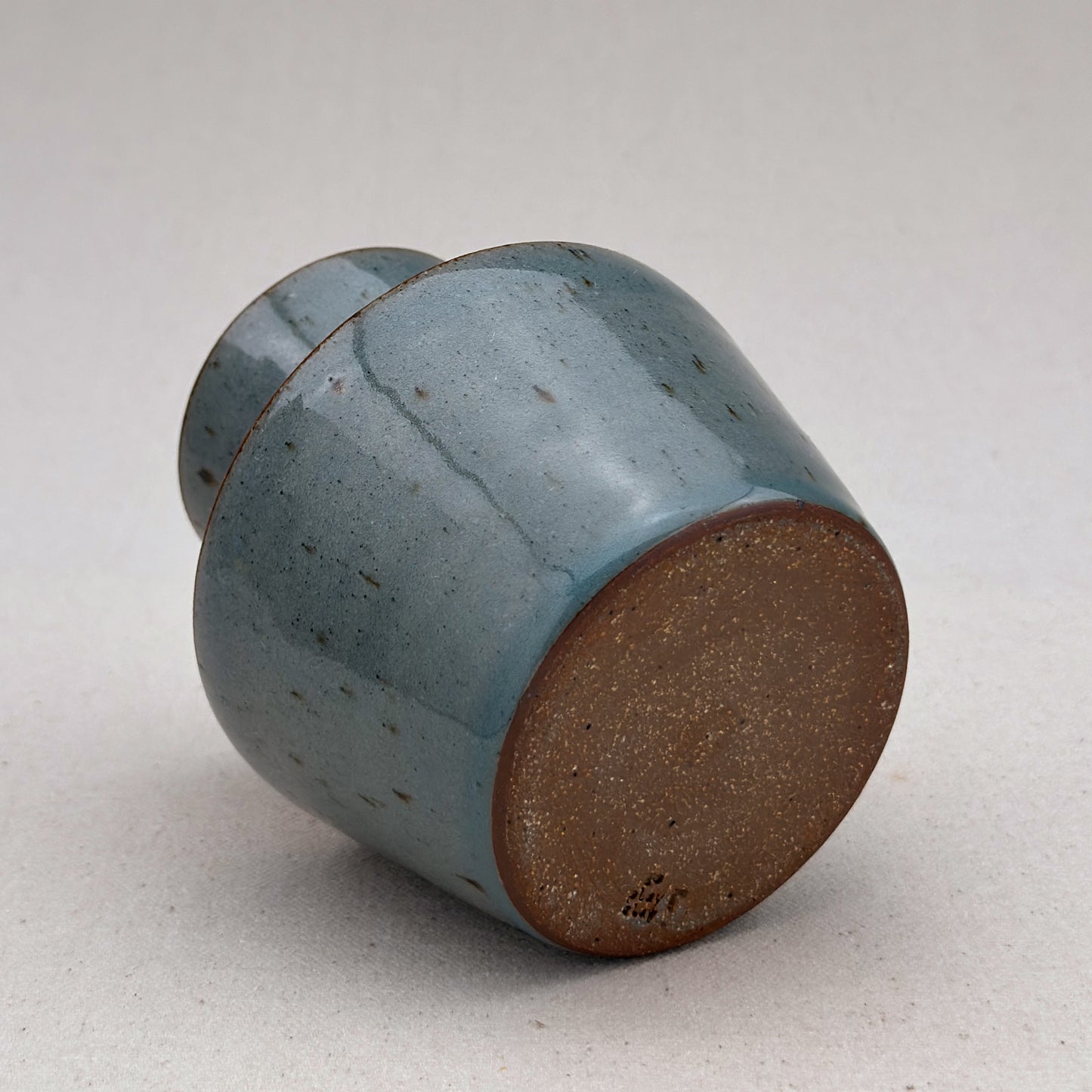 Small Speckled Blue Angular Vase